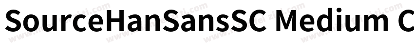 SourceHanSansSC Medium CBpc EUC H字体转换